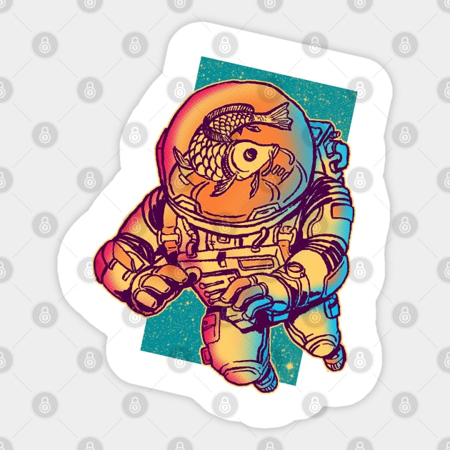 Space Diver Sticker by iwansulis